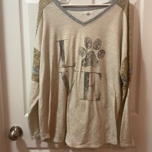 Maurices “Love-Paw Print” Long Sleeved Shirt